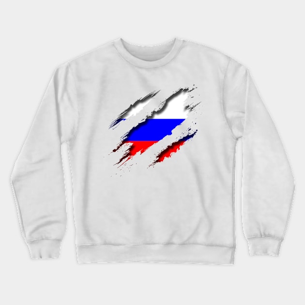 Russia Shredding Crewneck Sweatshirt by blackcheetah